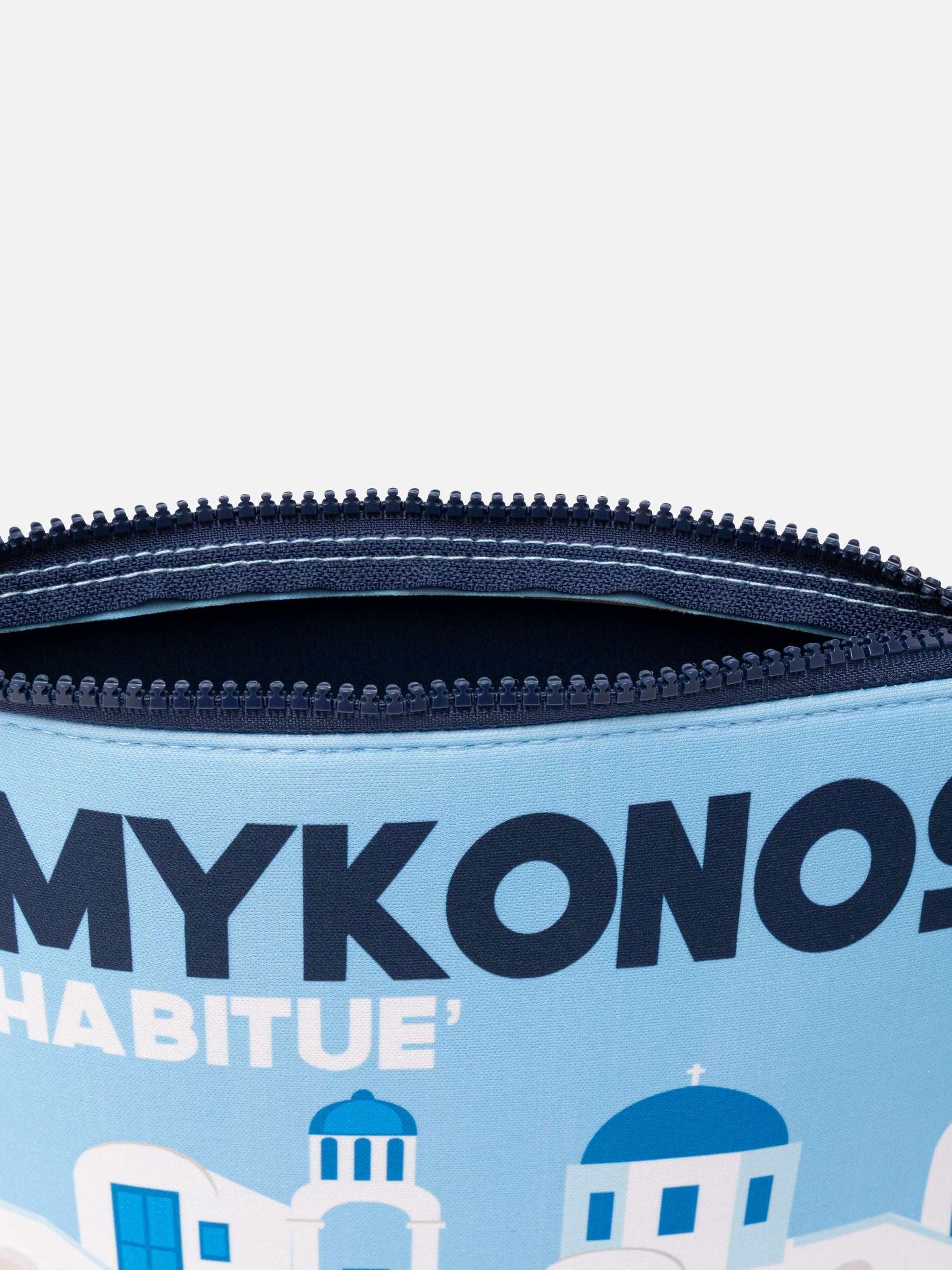 Aline scuba pochette with Mykonos postcard print - MC2 Saint Barth
