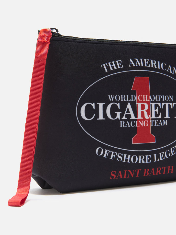 Aline black scuba pouch with Cigarette Racing Team embroidery | Special Edition