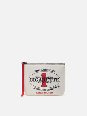 Aline white scuba pouch with Cigarette Racing Team embroidery | Special Edition