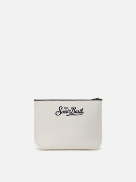 Aline white scuba pouch with Cigarette Racing Team embroidery | Special Edition