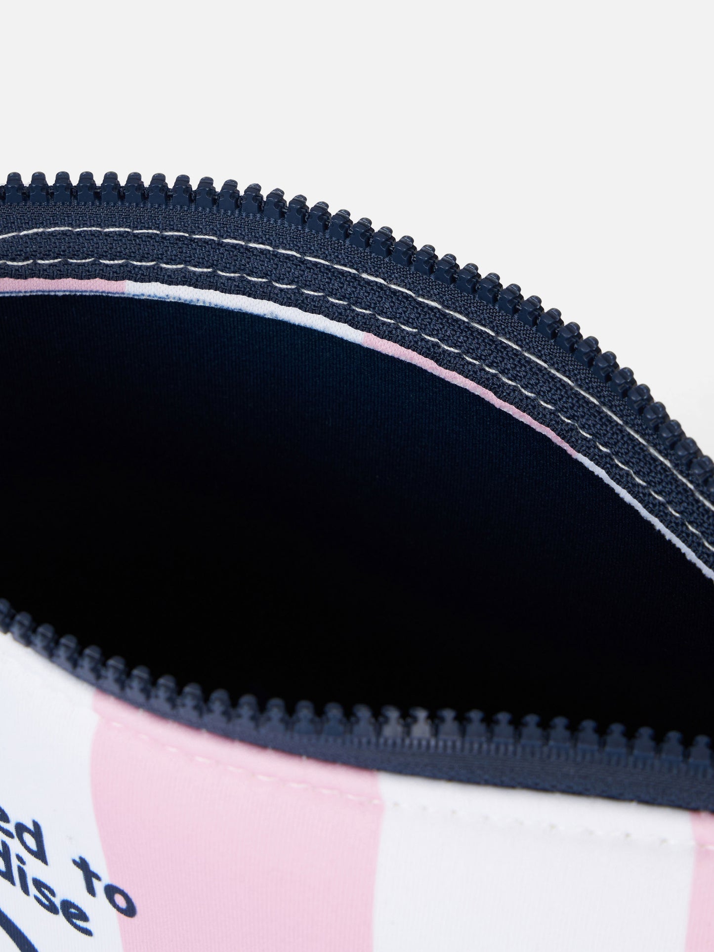 Miami rosa gestreifte Scuba-Pochette Aline