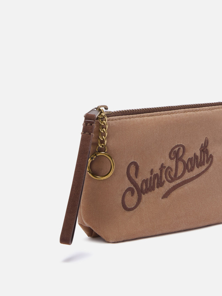 Nut Mini Aline ciré pouch avec broderie du logo 