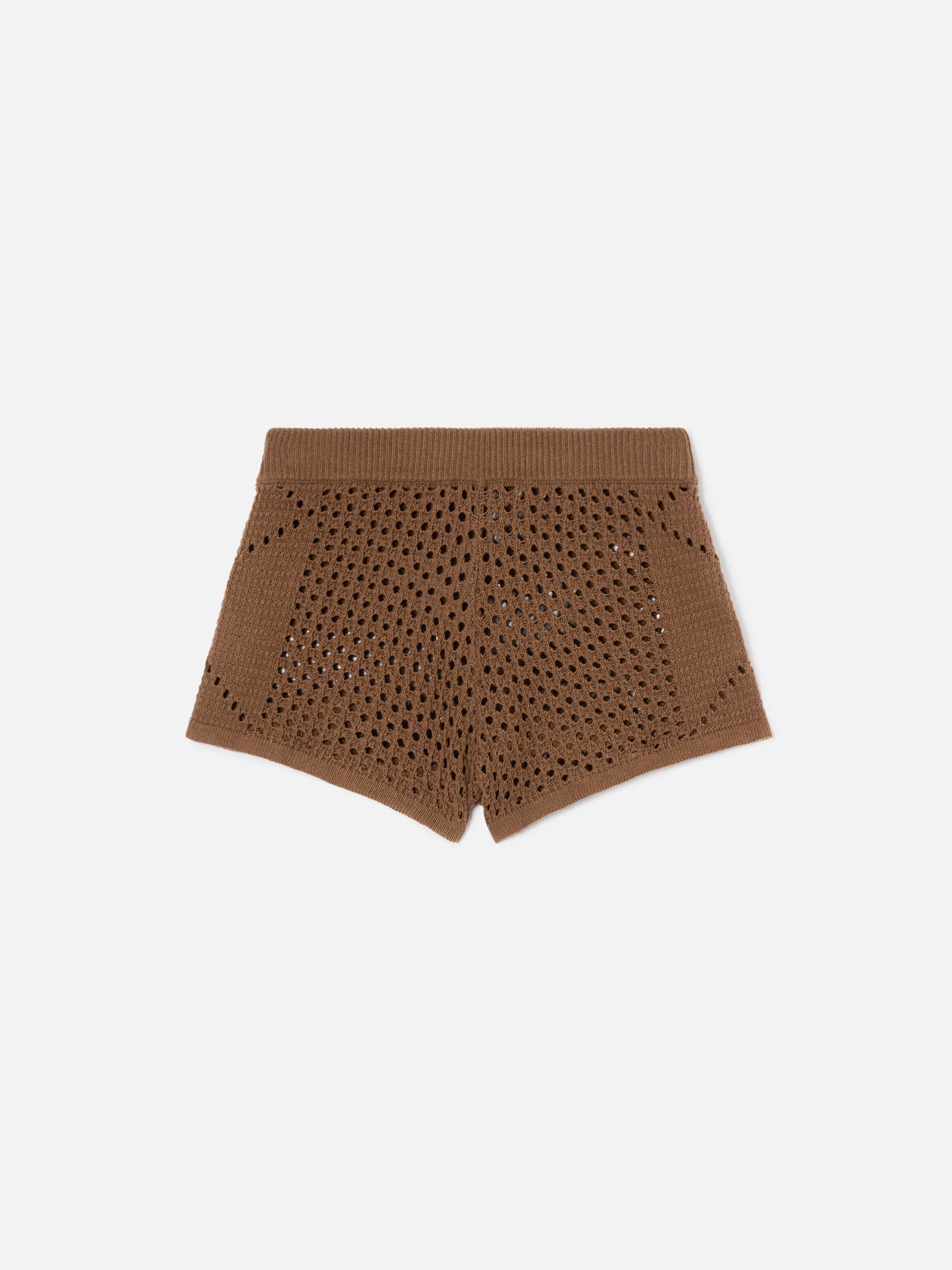 Short en crochet Almyra marron 