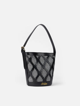 Bucket bag Alexandra with pied de poule print - MC2 Saint Barth