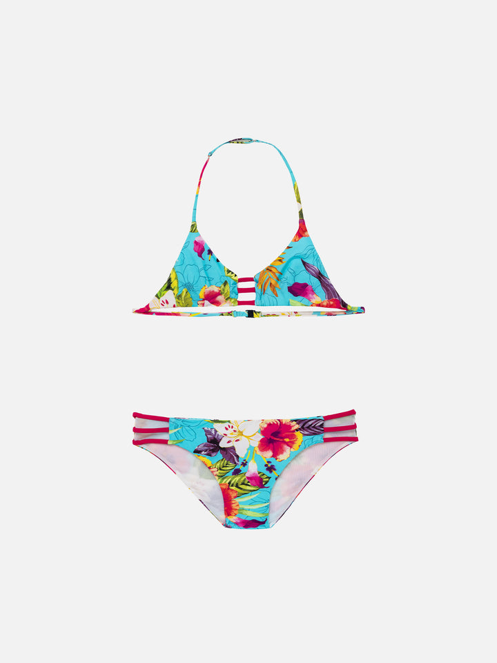 Girl bikini ibiscus print - MC2 Saint Barth
