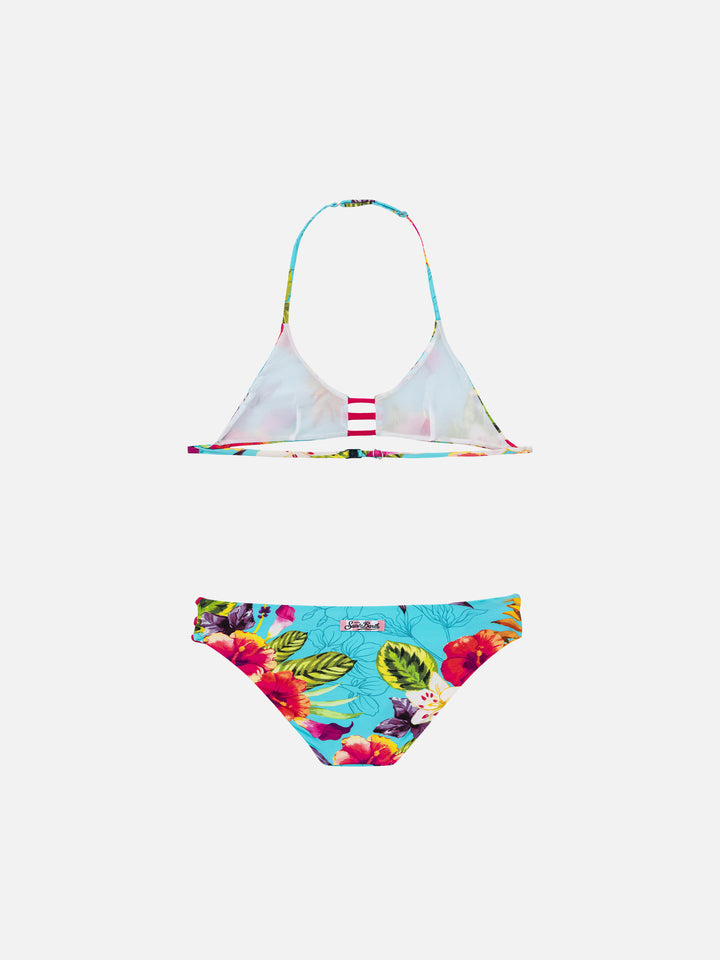 Girl bikini ibiscus print - MC2 Saint Barth