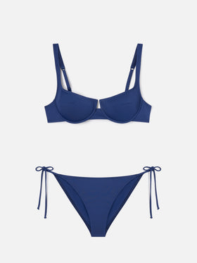 Amira Naomi navy blue bikini balconnet uni 