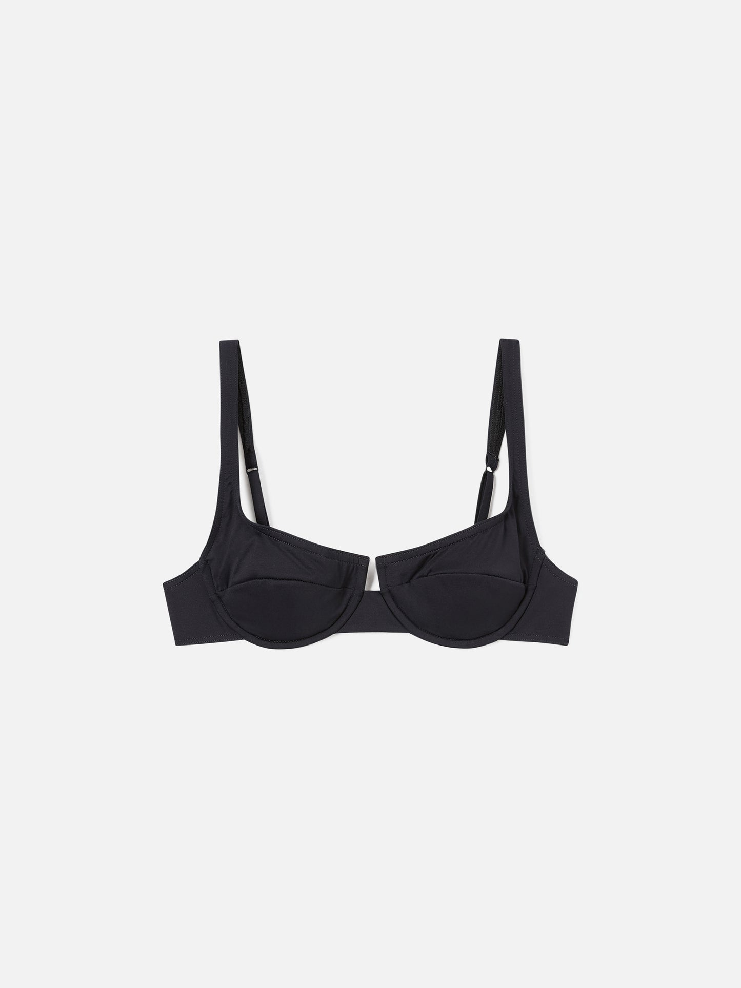 Amira Balconette-Bikinioberteil in Uni-Schwarz 