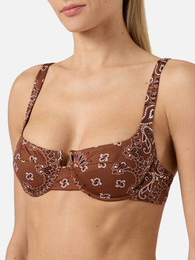 Amira Naomi brown bandana bikini