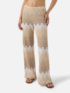 Pantalon long Beige Amalia dégradé raschel 
