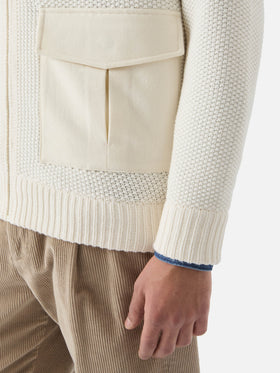 Knitted bomber Andermatt with felt pockets