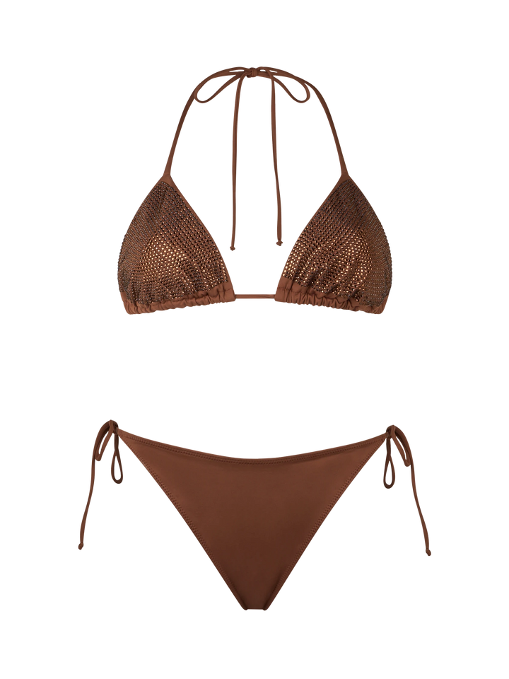 Woman triangle bikini Annabelle Virgo with rhinestones - MC2 Saint Barth