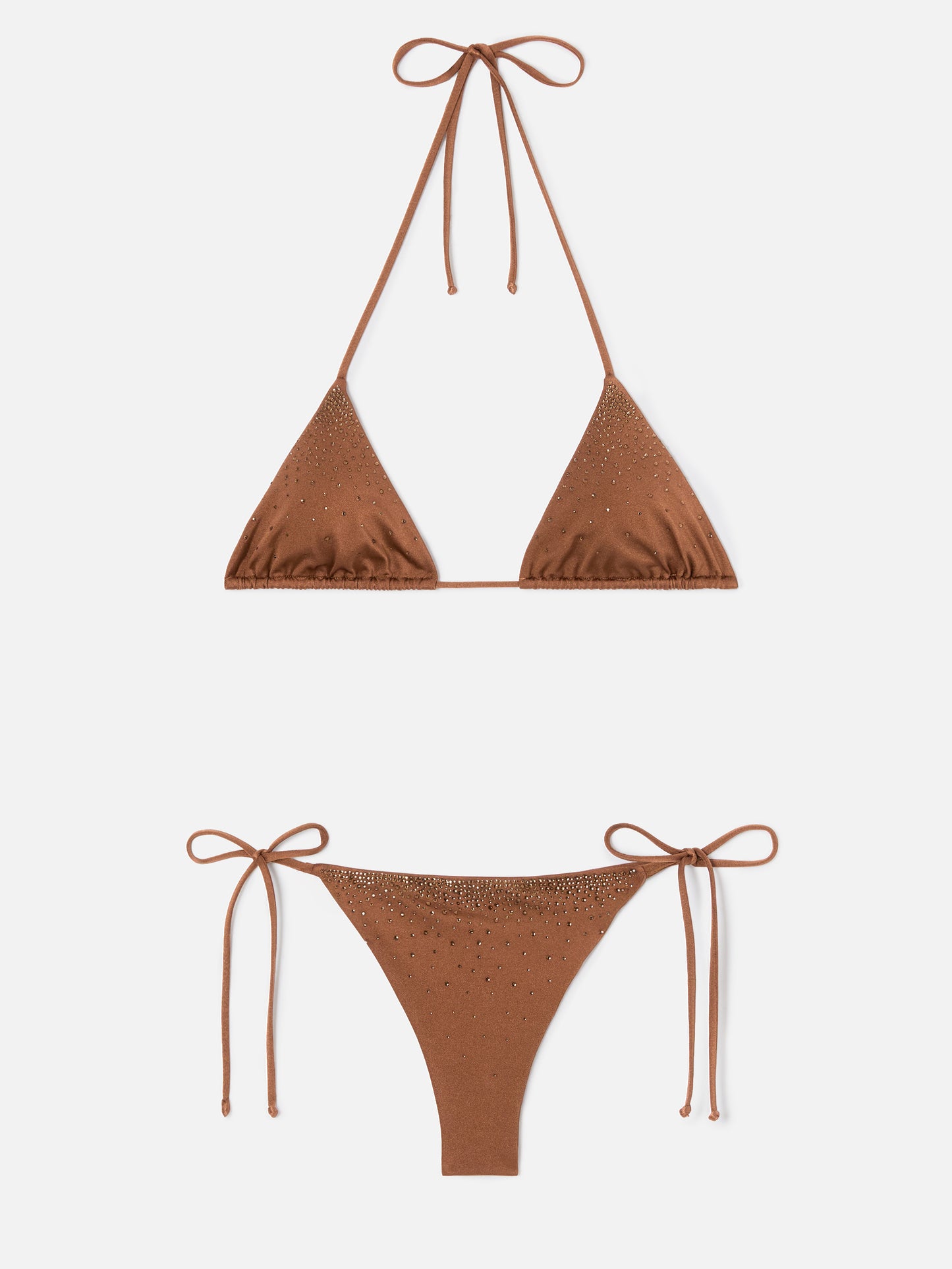 Bikini marron Annabelle Marielle avec strass 