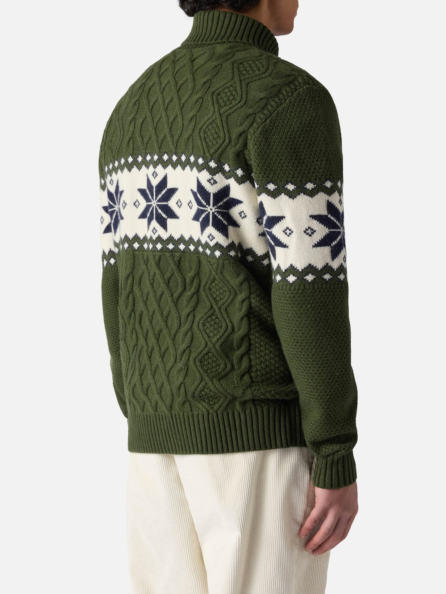 Half-turtleneck sweater with Verbier lettering