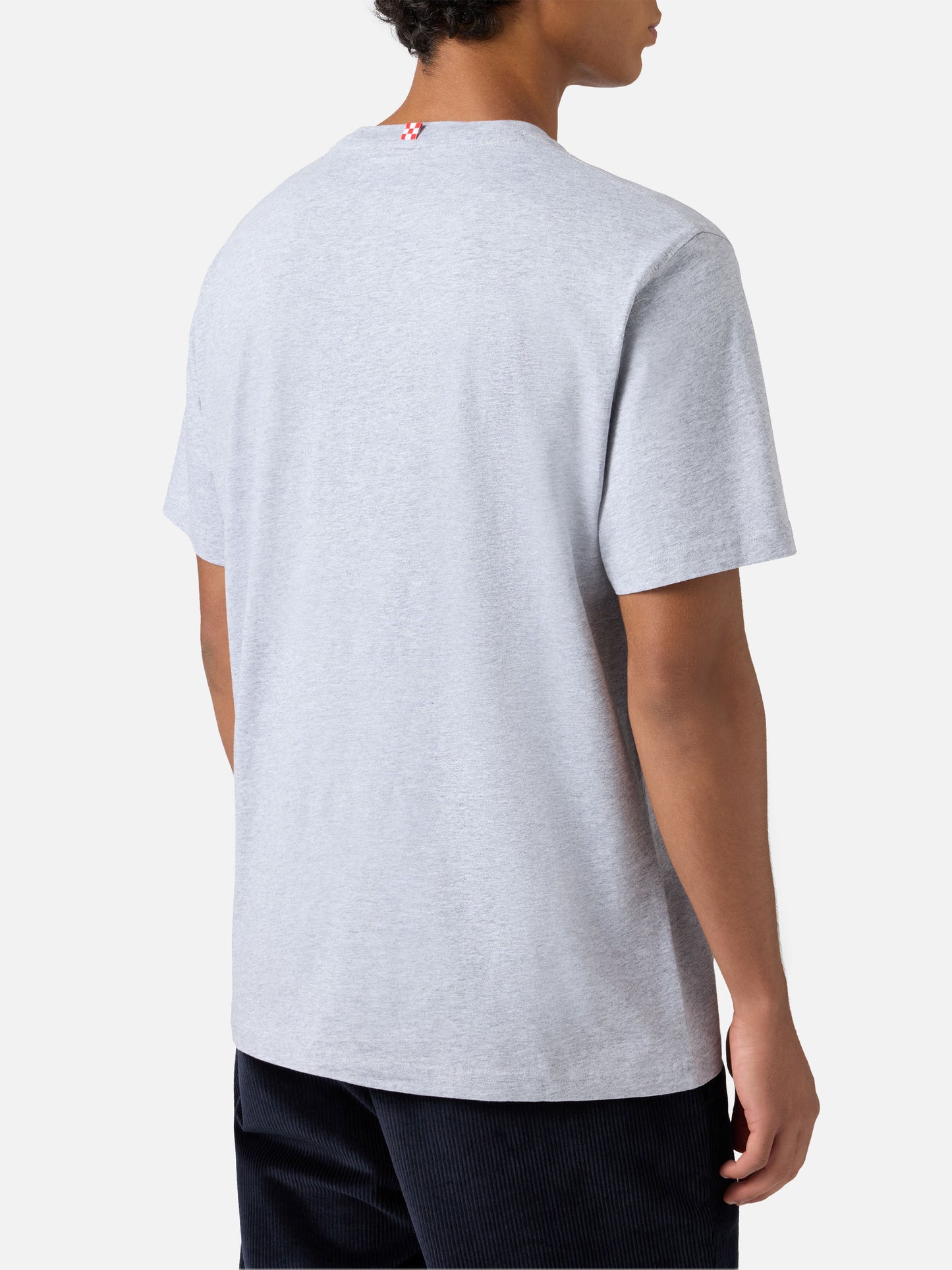 T-shirt Arnott in cotone blu con stampa flock  St. Barth Sport Club