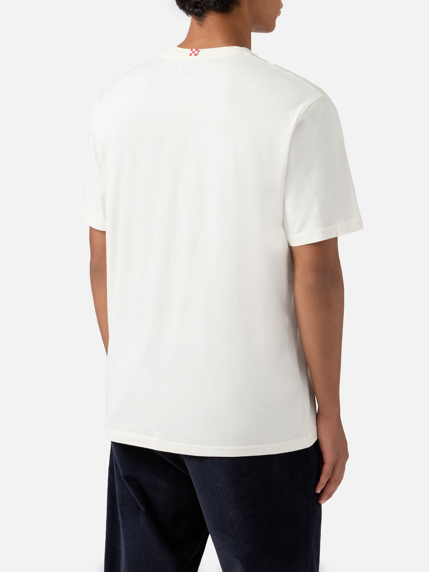 Arnott cotton T-shirt in white with Che Due… embroidery