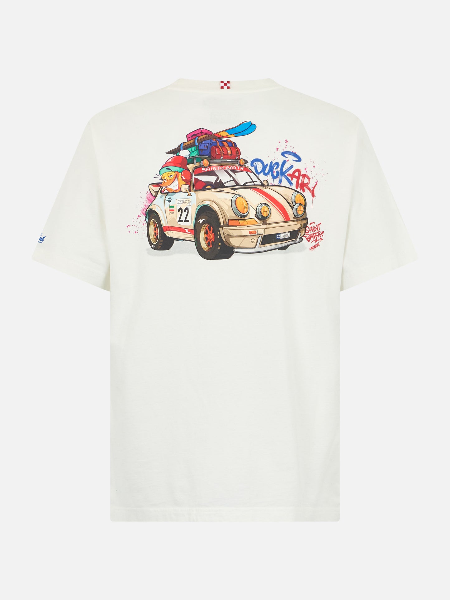 Man heavy cotton t-shirt Arnott with Cryptopuppets Duck car | CRYPTOPUPPETS SPECIAL EDITION