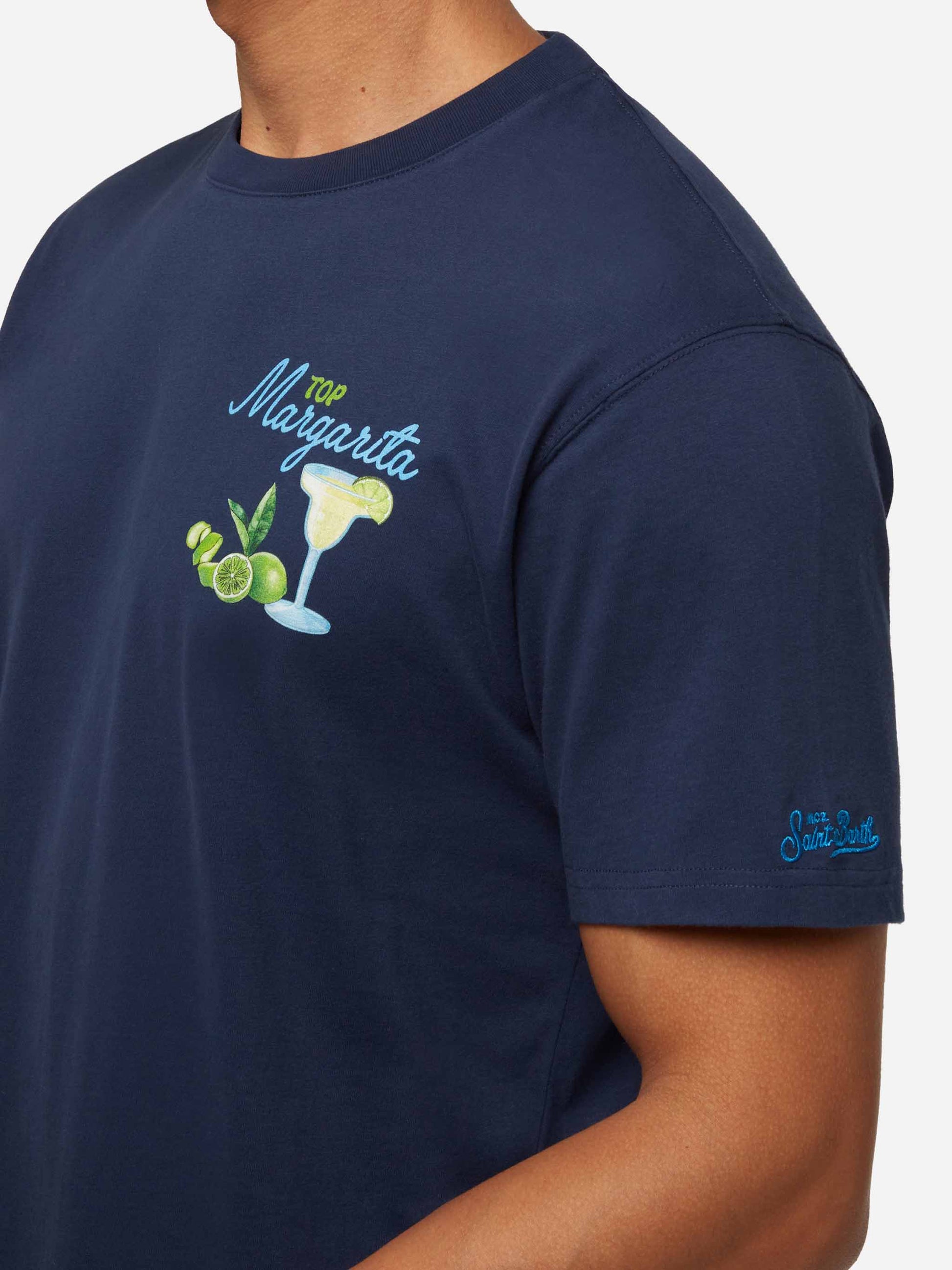 Winter cotton t-shirt Arnott with Margarita print - MC2 Saint Barth
