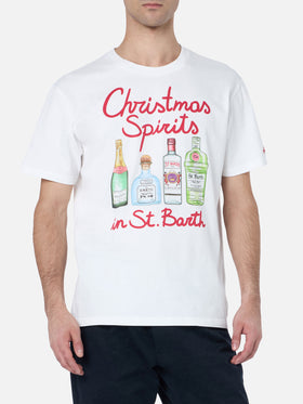 Man heavy cotton t-shirt Arnott with Christmas spirits in St.Barth embroidery - MC2 Saint Barth