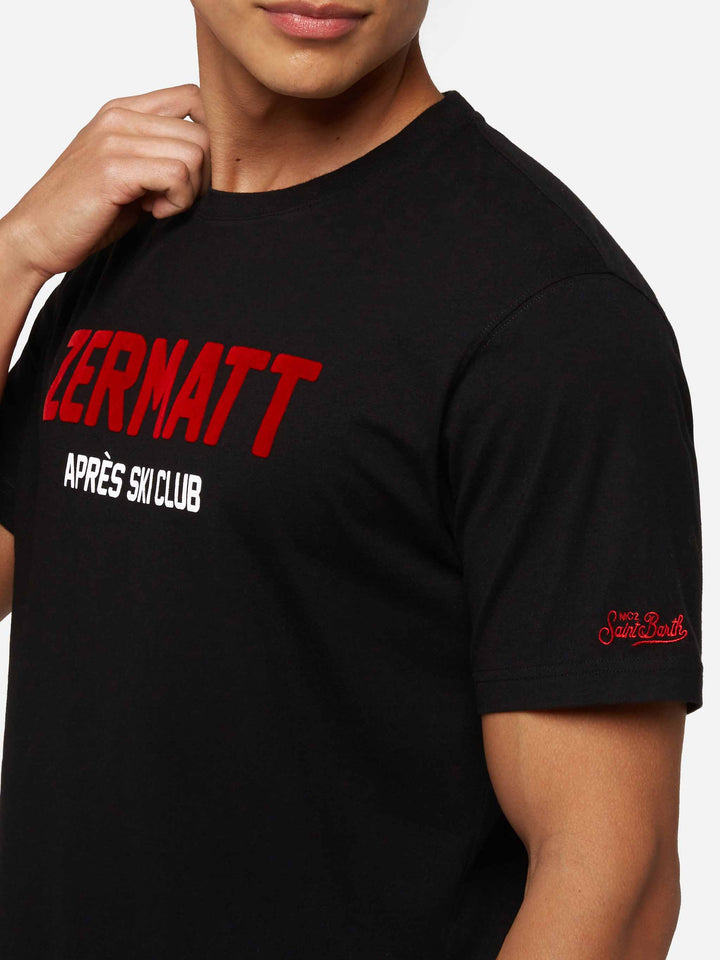 Winter cotton t-shirt Arnott with Zermatt Aprés Ski print - MC2 Saint Barth