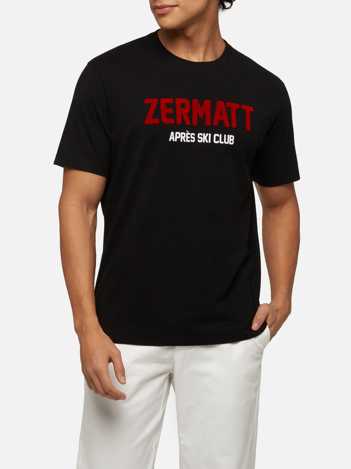 Winter cotton t-shirt Arnott with Zermatt Aprés Ski print - MC2 Saint Barth