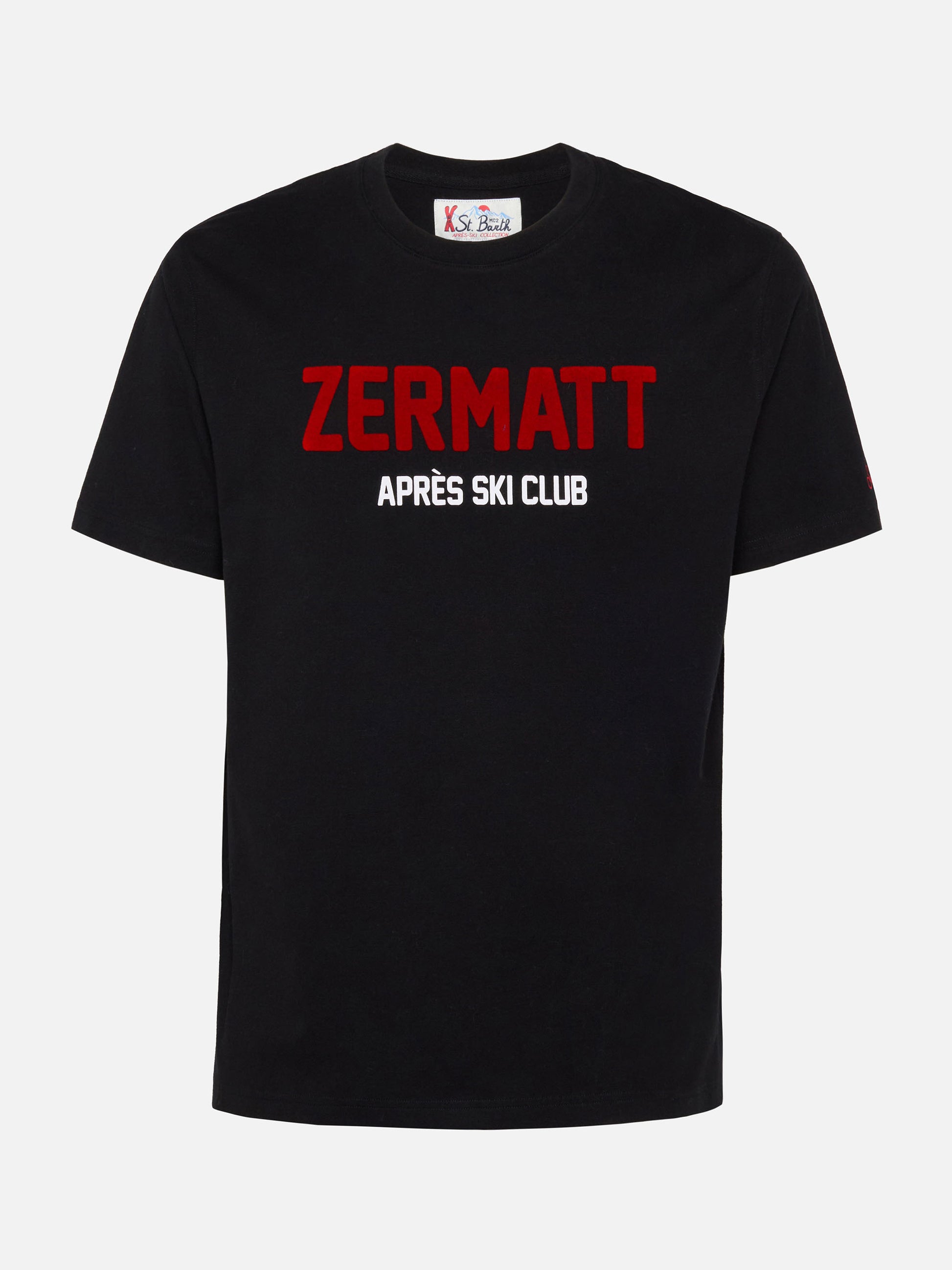 Winter cotton t-shirt Arnott with Zermatt Aprés Ski print - MC2 Saint Barth