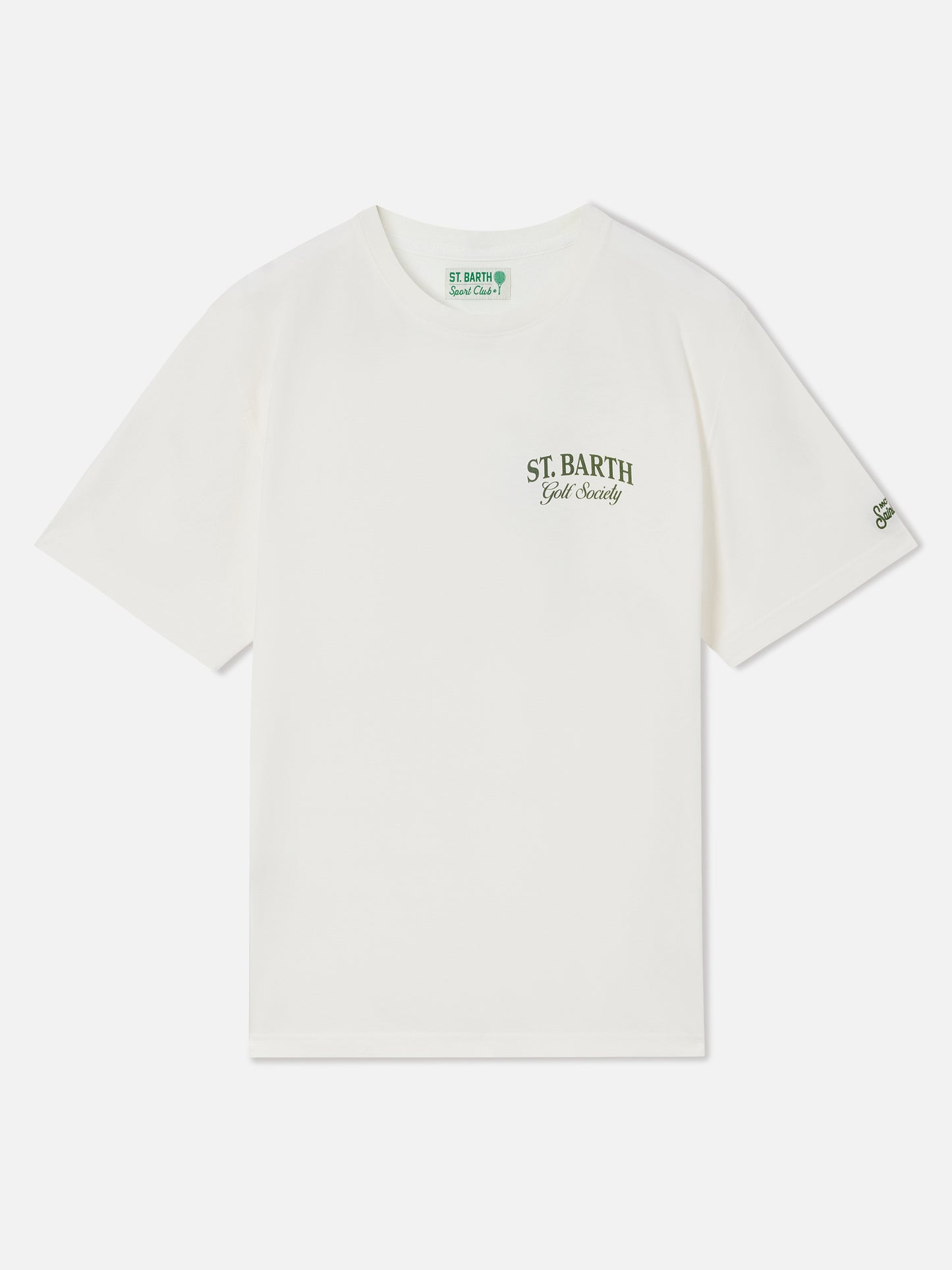 Arnott T-Shirt in Weiß mit St. Barth Golf Society-Print 