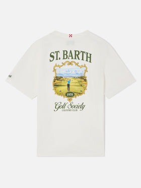 Arnott T-Shirt in Weiß mit St. Barth Golf Society-Print 