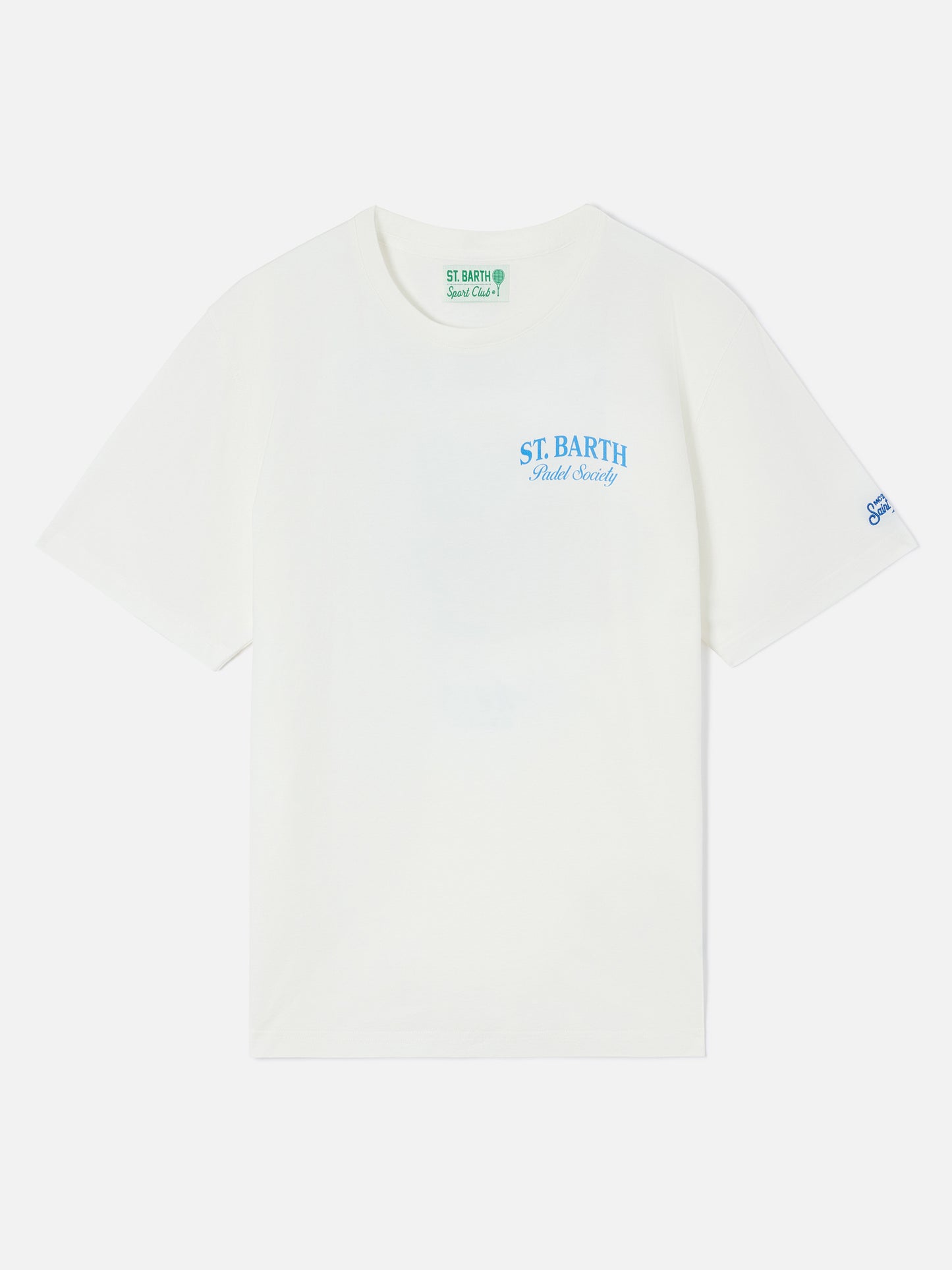 T-shirt Arnott en blanc avec imprimé St. Barth Padel Society 