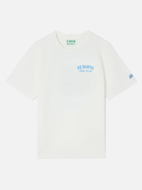 T-shirt Arnott en blanc avec imprimé St. Barth Padel Society 