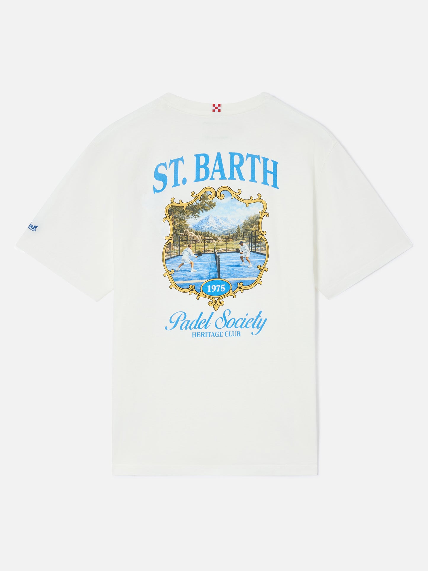 T-shirt Arnott en blanc avec imprimé St. Barth Padel Society 