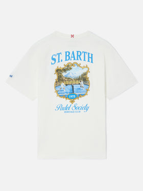 T-shirt Arnott en blanc avec imprimé St. Barth Padel Society 