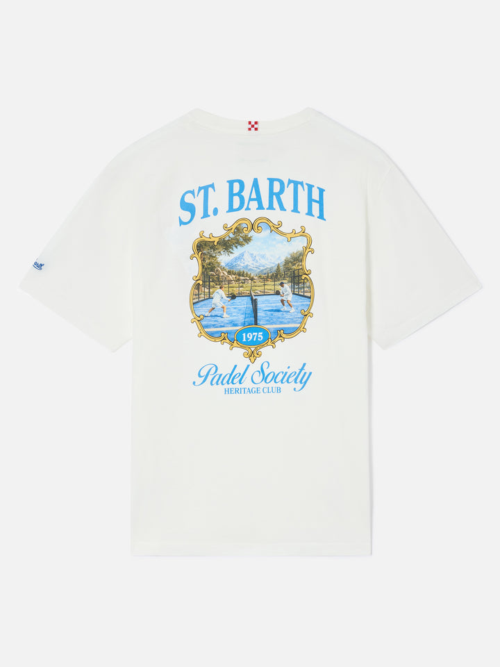 T-shirt Arnott bianca con stampa St. Barth Padel Society