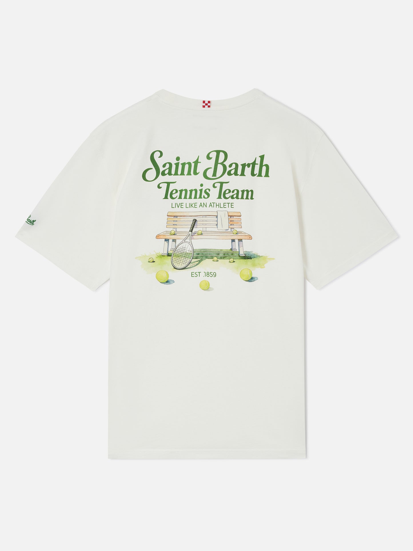 T-shirt Arnott blanc avec imprimé Saint Barth Tennis Team 