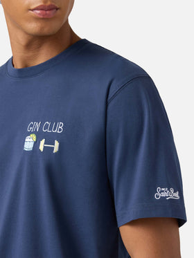Arnott cotton T-shirt in blue with Gin Club embroidery