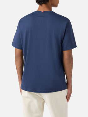 Arnott cotton T-shirt in blue with Gin Club embroidery
