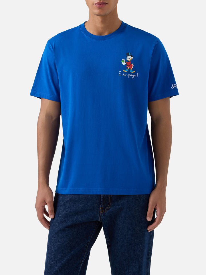 T-shirt Arnott blu in cotone con ricamo E Chi Paga | Special edition