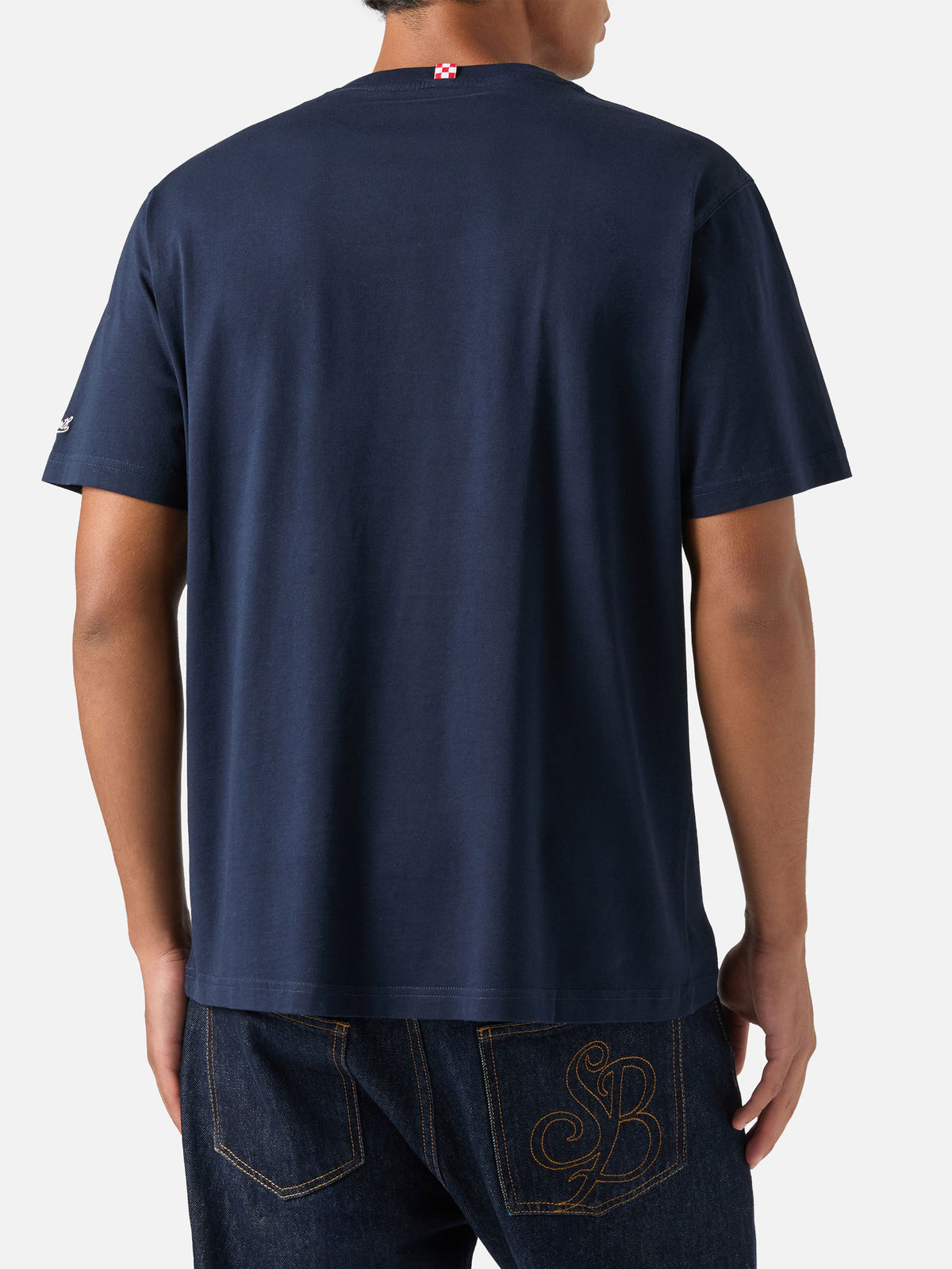 T-shirt en coton Arnott bleu marine blue avec imprimé Wall Street | Special edition 