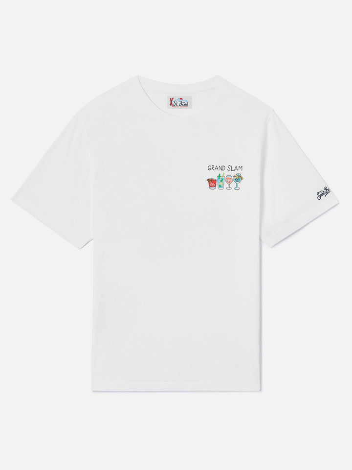 Camiseta de algodón off white Arnott con bordado Grand Slam 