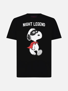 Man cotton t-shirt with Snoopy night legend print  | SNOOPY - PEANUTS™ SPECIAL EDITION