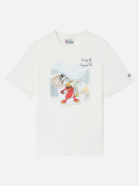 Arnott T-shirt chaud blanc avec imprimé Scrooge McDuck King of Après Ski 