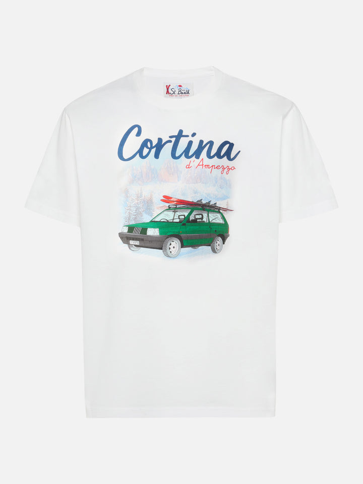 T-shirt Arnott Warm in cotone organico warm touch con stampa Panda Cortina