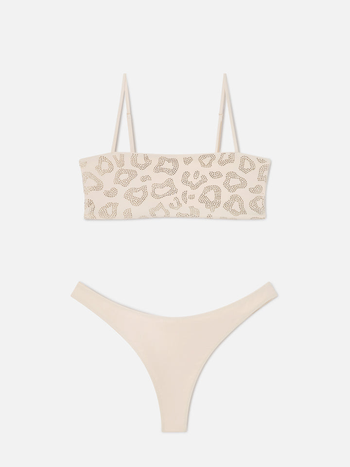 Bikini Athena Naomi fascia animalier con strass