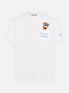 T-Shirt aus Cornetto-Baumwolle mit Stickerei | Algida® Sonderedition