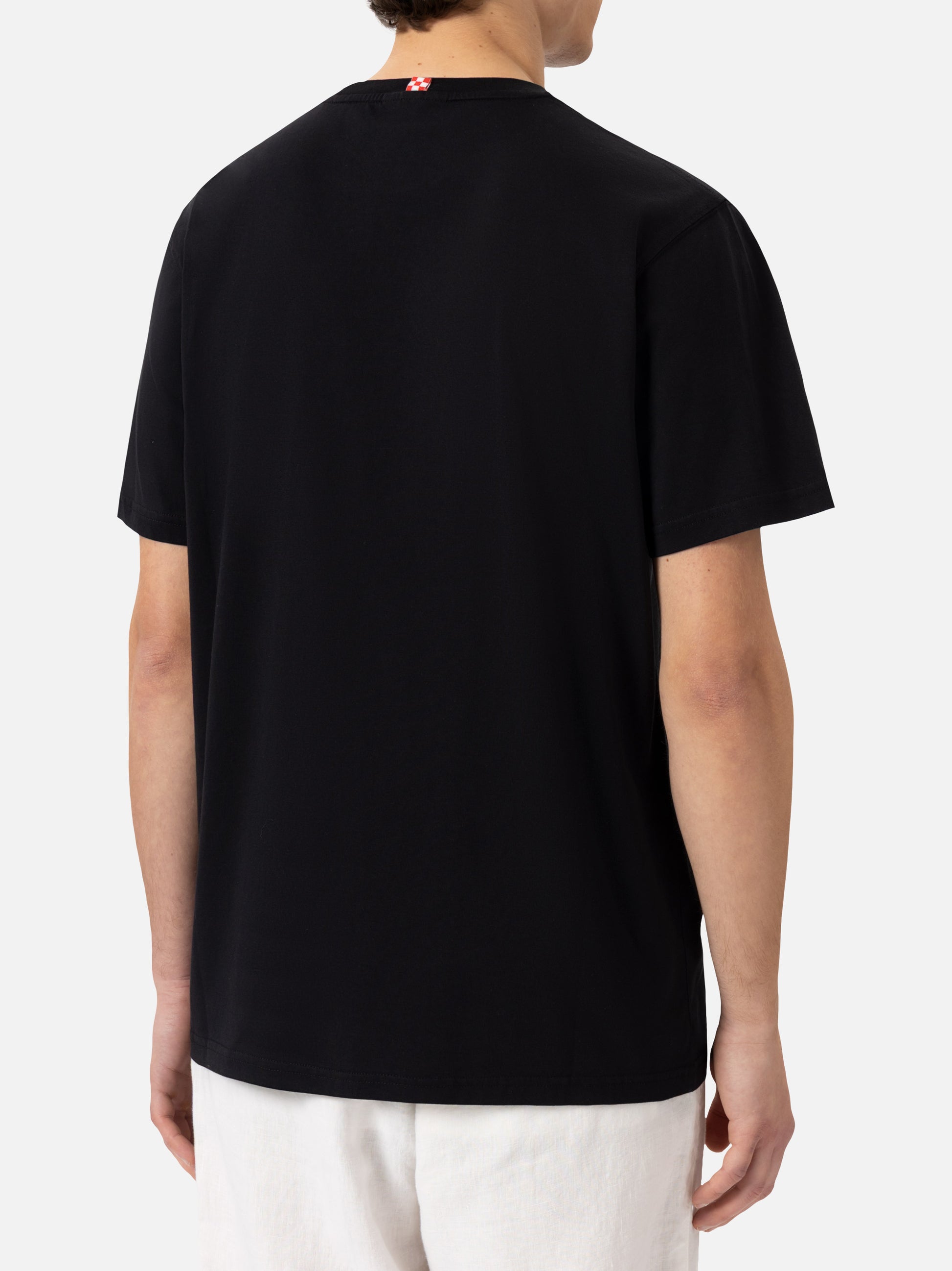 Cotton t-shirt Austin with embroidery and watch print - MC2 Saint Barth