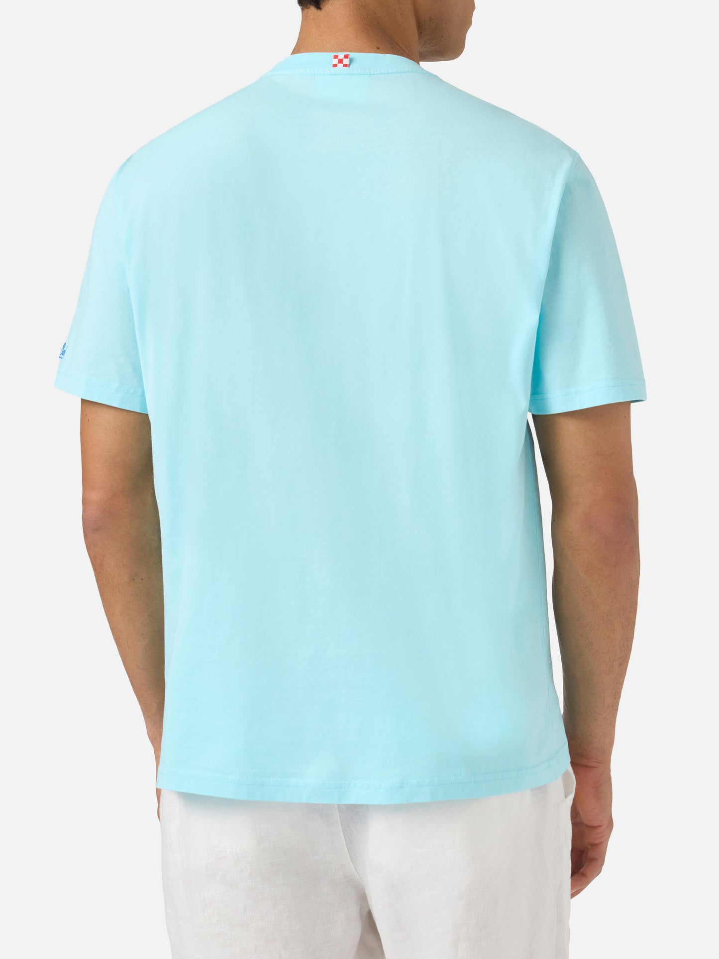 Light blue Austin t-shirt with watch and My Life Is Complicated embroidery