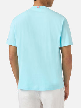 Light blue Austin t-shirt with watch and My Life Is Complicated embroidery