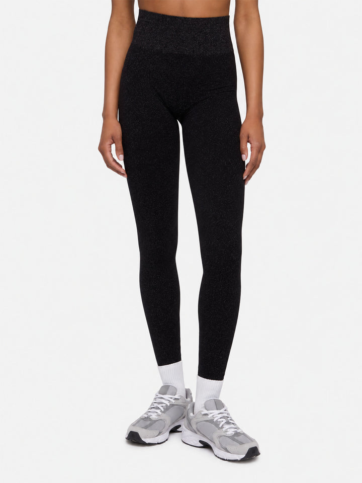 Leggings negros de lurex Avice 