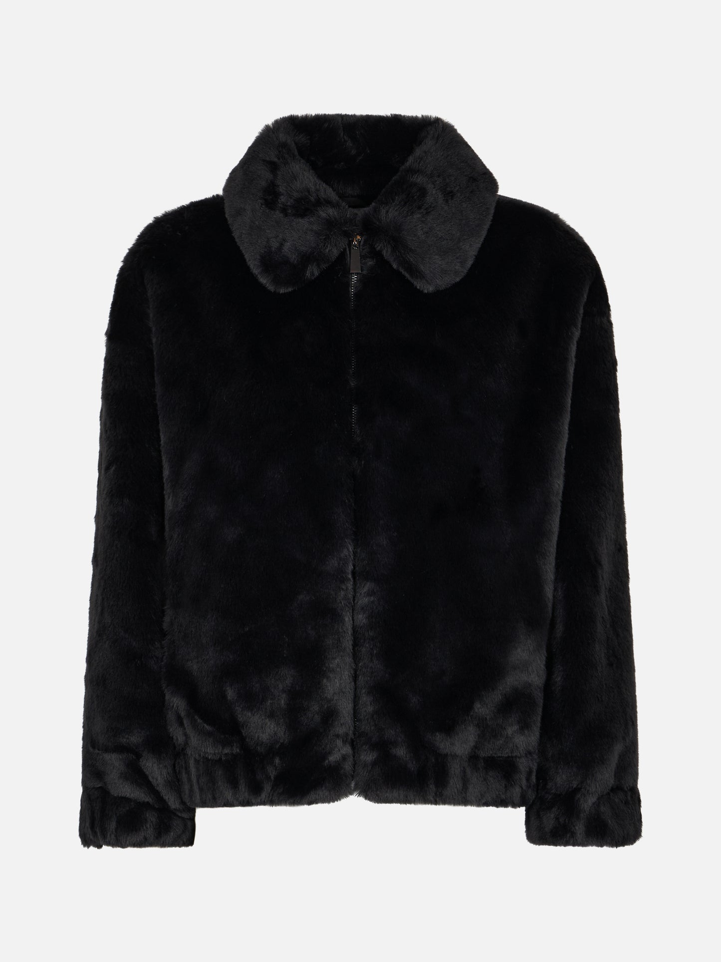 Woman furry bomber Abel with collar and Saint Barth print - MC2 Saint Barth