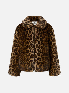 Aveline Kunstpelzjacke mit Leopardenmuster